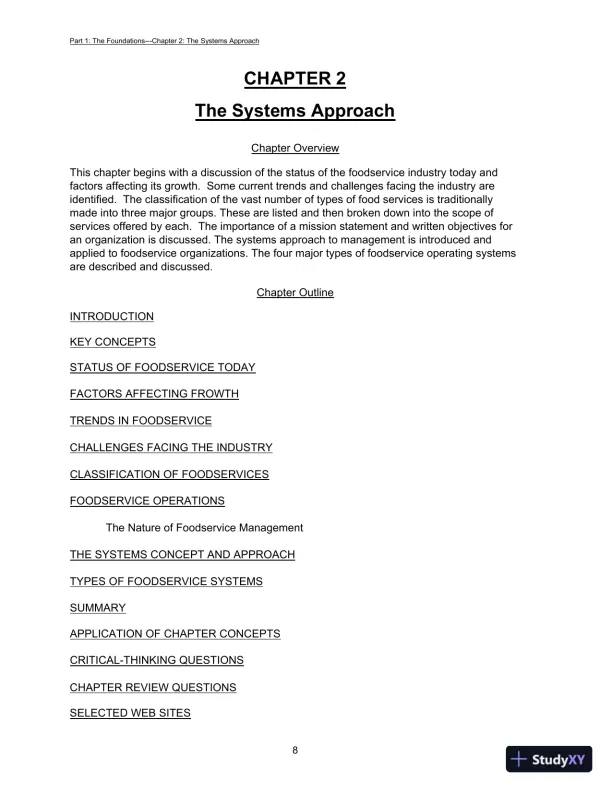 Foodservice Management: Principles And Practices, 12th Edition Test Bank - Page 11 preview image