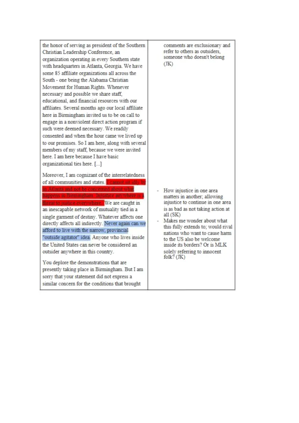 Understanding MLK's 'Letter From a Birmingham Jail - Page 3 preview image
