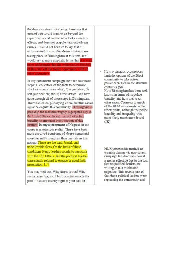 Understanding MLK's 'Letter From a Birmingham Jail - Page 4 preview image