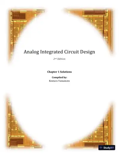 Solution Manual for Analog Integrated Circuit Design, 2nd Edition - Page 1 preview image
