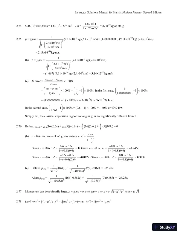 Solution Manual for Modern Physics, 2nd Edition - Page 20 preview image