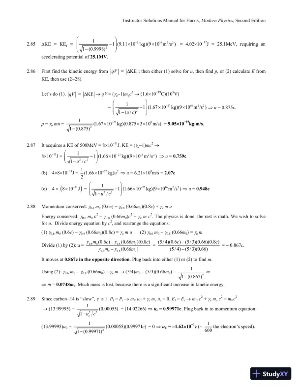 Solution Manual for Modern Physics, 2nd Edition - Page 22 preview image