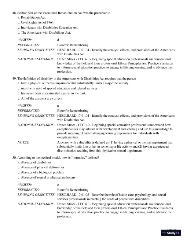 Human Exceptionality: School, Community, And Family, 12th Edition Test Bank - Page 20 preview image