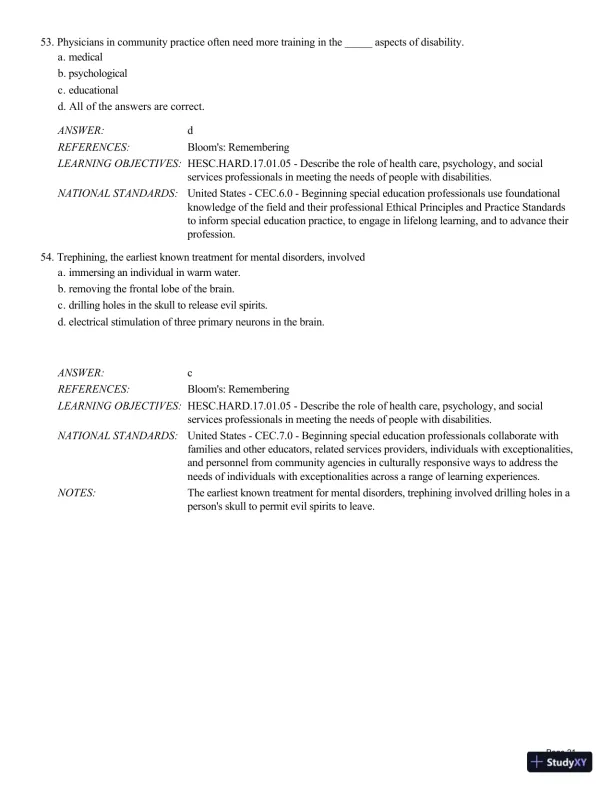 Human Exceptionality: School, Community, And Family, 12th Edition Test Bank - Page 22 preview image