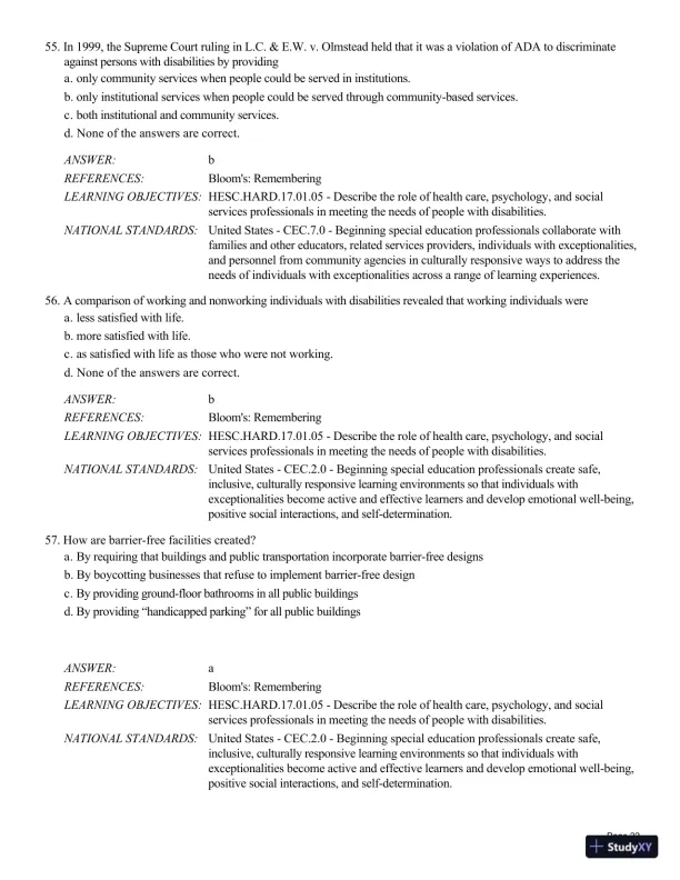 Human Exceptionality: School, Community, And Family, 12th Edition Test Bank - Page 23 preview image