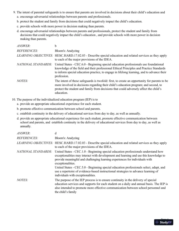 Human Exceptionality: School, Community, And Family, 12th Edition Test Bank - Page 27 preview image
