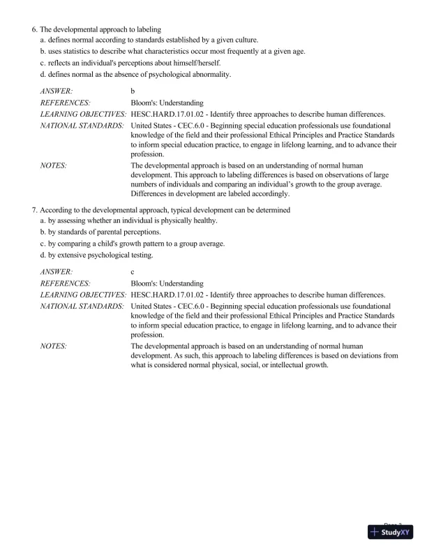 Human Exceptionality: School, Community, And Family, 12th Edition Test Bank - Page 4 preview image