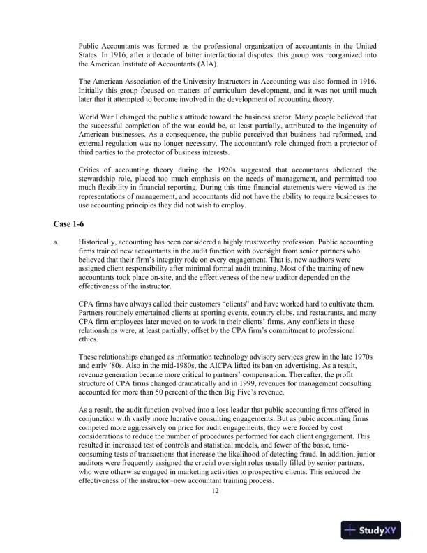 Financial Accounting Theory And Analysis: Text And Cases, 11th Edition Solution Manual - Page 12 preview image