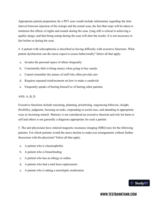 Diagnostic and Statistical Manual of Mental Disorders 5th Edition Test Bank - Page 25 preview image