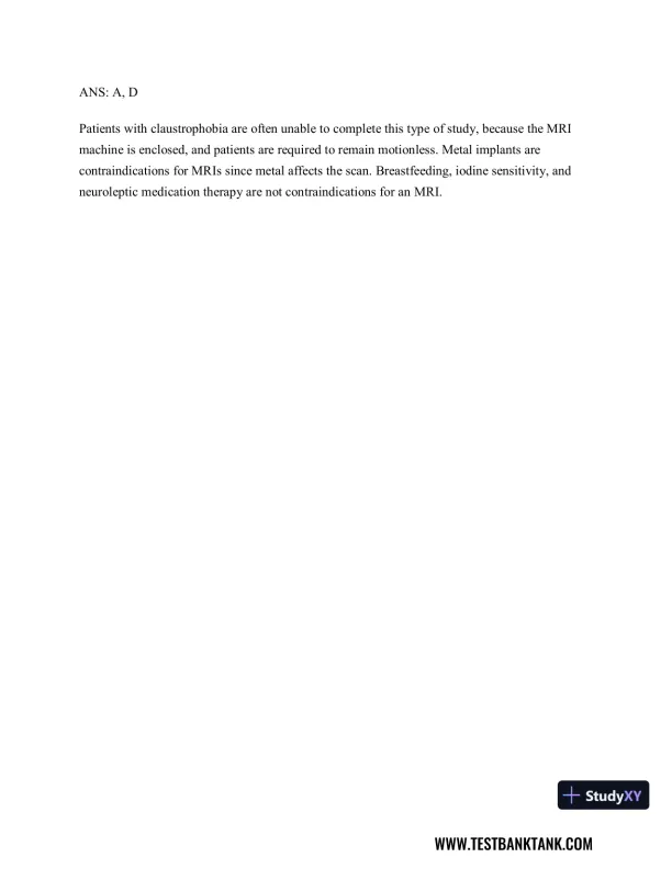 Diagnostic and Statistical Manual of Mental Disorders 5th Edition Test Bank - Page 26 preview image