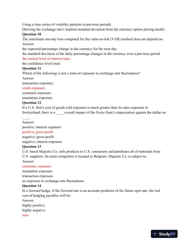 FIN 535 Week 11 Final Exam: International Finance and Risk Management - Page 4 preview image