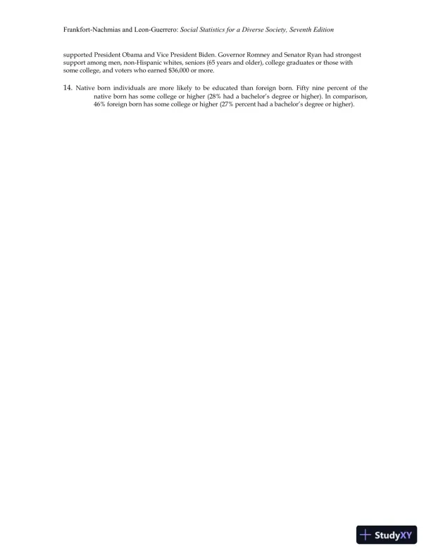Social Statistics for a Diverse Society Seventh Edition Solution Manual - Page 12 preview image