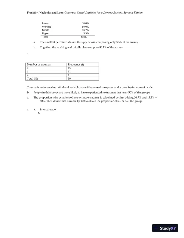 Social Statistics for a Diverse Society Seventh Edition Solution Manual - Page 7 preview image