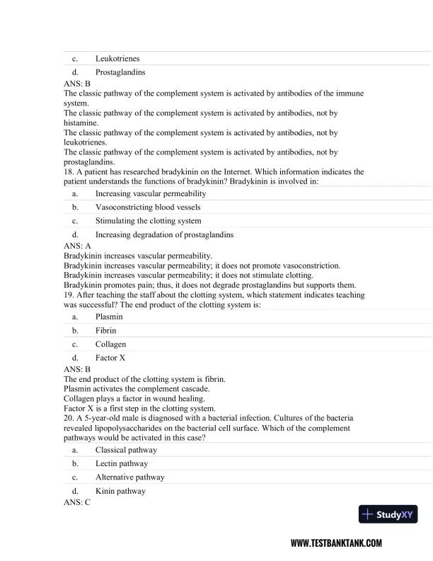 Rubin's Pathology: Clinicopathologic Foundations of Medicine Seventh Edition Test Bank - Page 23 preview image
