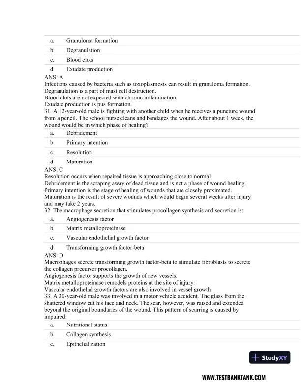 Rubin's Pathology: Clinicopathologic Foundations of Medicine Seventh Edition Test Bank - Page 27 preview image