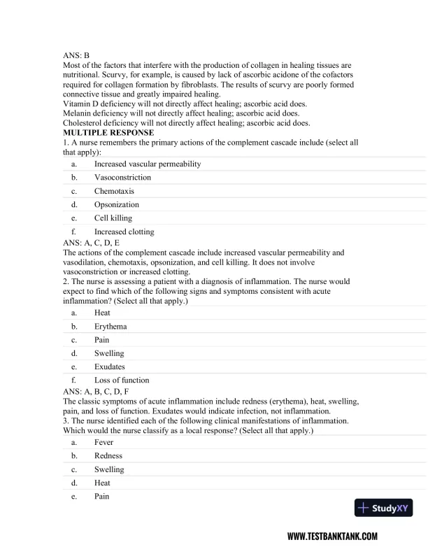 Rubin's Pathology: Clinicopathologic Foundations of Medicine Seventh Edition Test Bank - Page 29 preview image