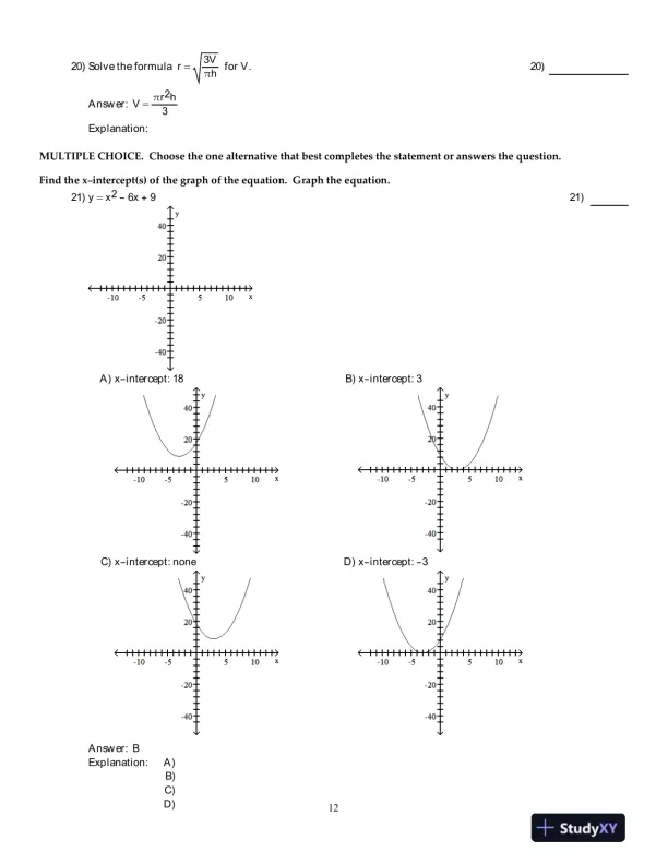 Precalculus , 5th Edition Test Bank - Page 13 preview image