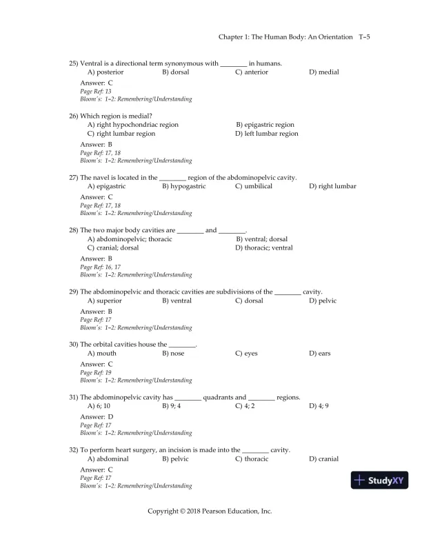 Test Bank for Essentials of Human Anatomy and Physiology, 12th Edition - Page 8 preview image