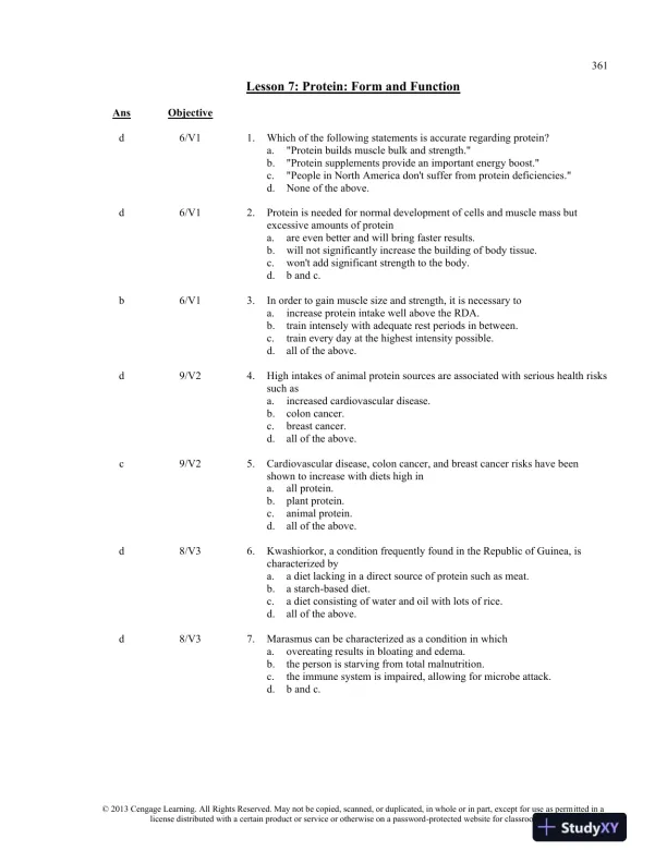 Test Bank For Understanding Nutrition, 13th Edition - Page 14 preview image