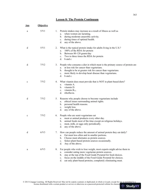 Test Bank For Understanding Nutrition, 13th Edition - Page 16 preview image