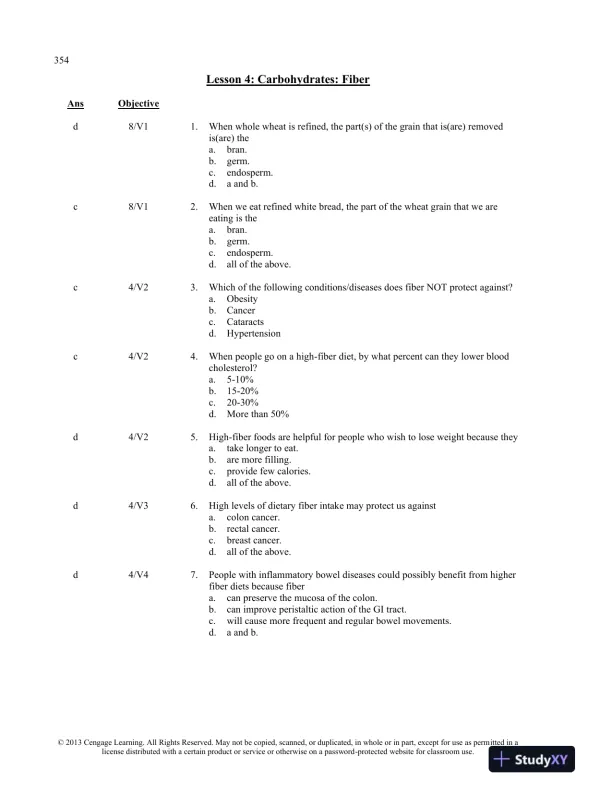 Test Bank For Understanding Nutrition, 13th Edition - Page 7 preview image
