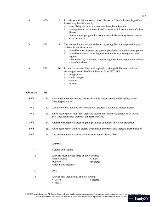 Test Bank For Understanding Nutrition, 13th Edition - Page 8 preview image