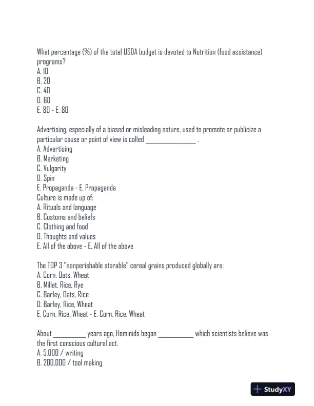 AESC2050 Final Exam With Answers (237 Solved Questions) - Page 3 preview image
