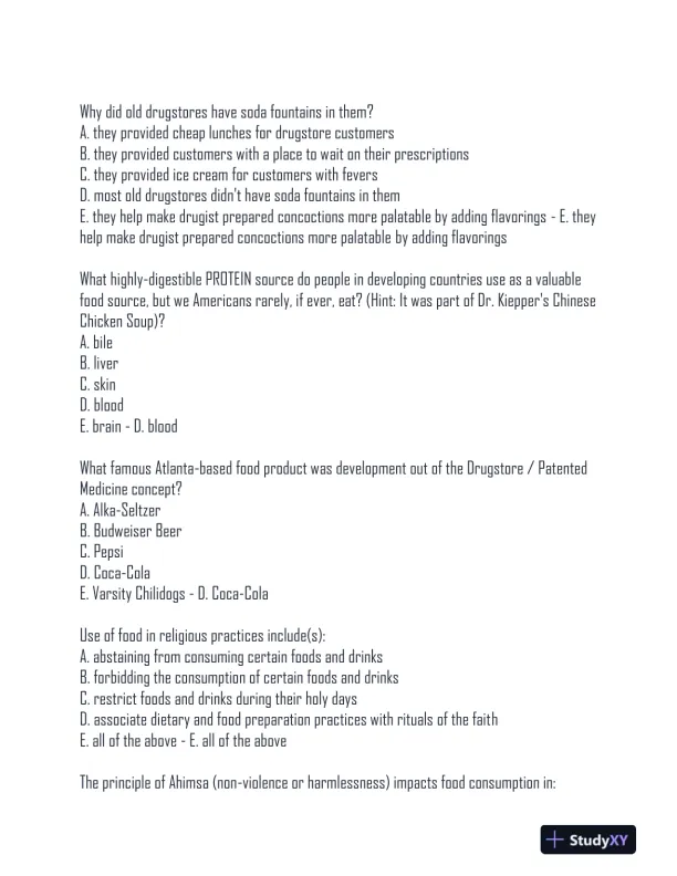 AESC2050 Final Exam With Answers (237 Solved Questions) - Page 9 preview image