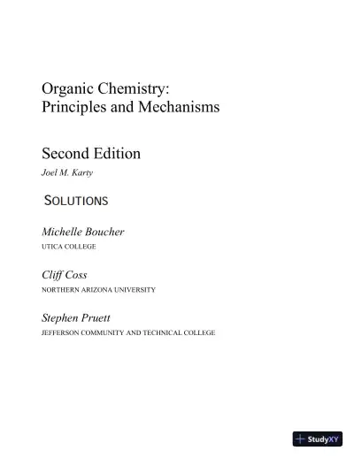 Solution Manual for Organic Chemistry: Principles and Mechanisms, 2nd Edition - Page 1 preview image