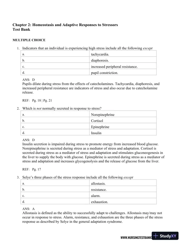 Test Bank For Pathophysiology, 6th Edition - Page 7 preview image