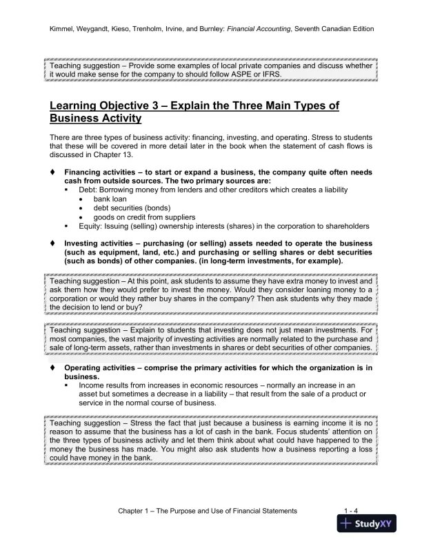 Class Notes for Financial Accounting: Tools for Business Decision-Making, Seventh Canadian Edition - Page 5 preview image