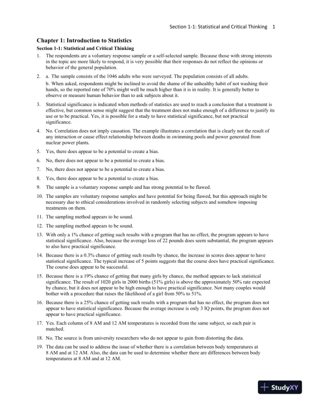 Solution Manual for Essentials of Statistics, 6th Edition - Page 6 preview image