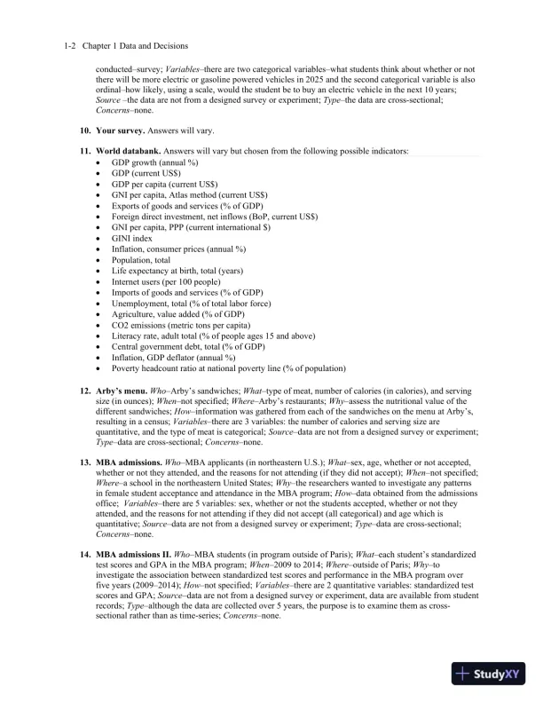Solution Manual for Business Statistics, 4th Edition - Page 6 preview image