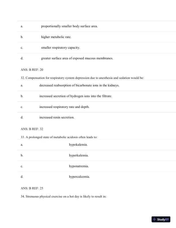Test Bank for Porth's Essentials of Pathophysiology, 5th Edition (Chapters 1-28) - Page 26 preview image