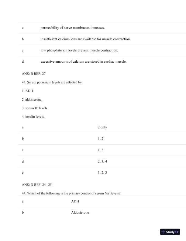 Test Bank for Porth's Essentials of Pathophysiology, 5th Edition (Chapters 1-28) - Page 30 preview image