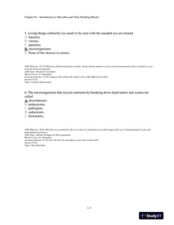 Test Bank For Microbiology Fundamentals: A Clinical Approach, 2nd Edition - Page 4 preview image