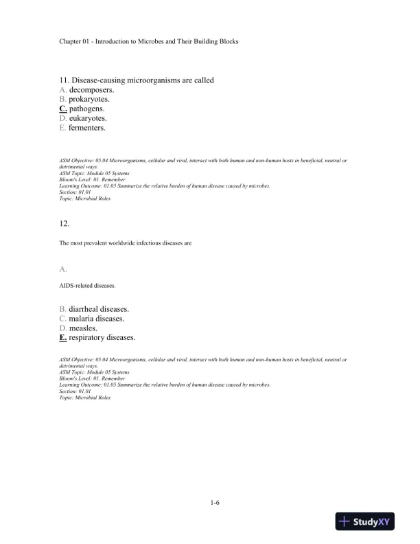 Test Bank For Microbiology Fundamentals: A Clinical Approach, 2nd Edition - Page 7 preview image