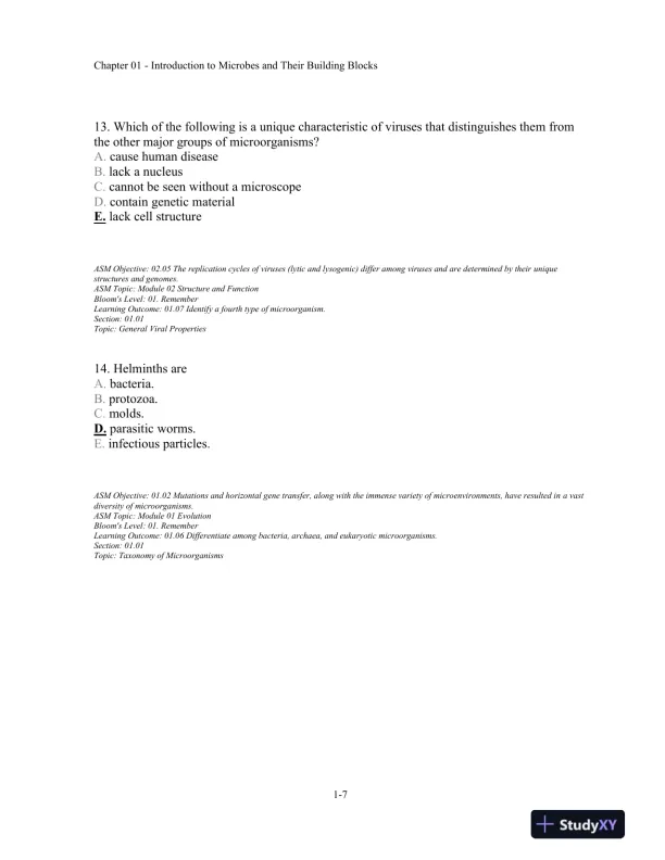 Test Bank For Microbiology Fundamentals: A Clinical Approach, 2nd Edition - Page 8 preview image