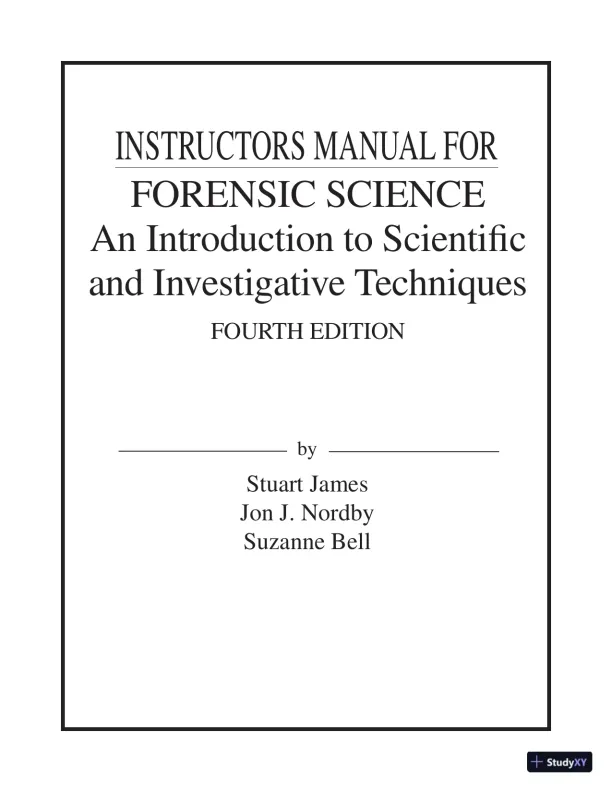 Test Bank For Forensic Science, 4th Edition - Page 1 preview image