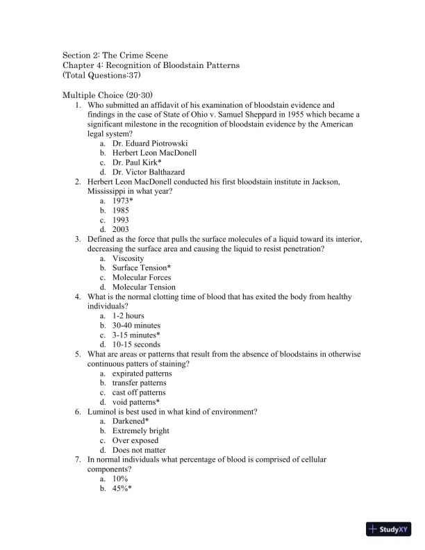 Test Bank For Forensic Science, 4th Edition - Page 18 preview image