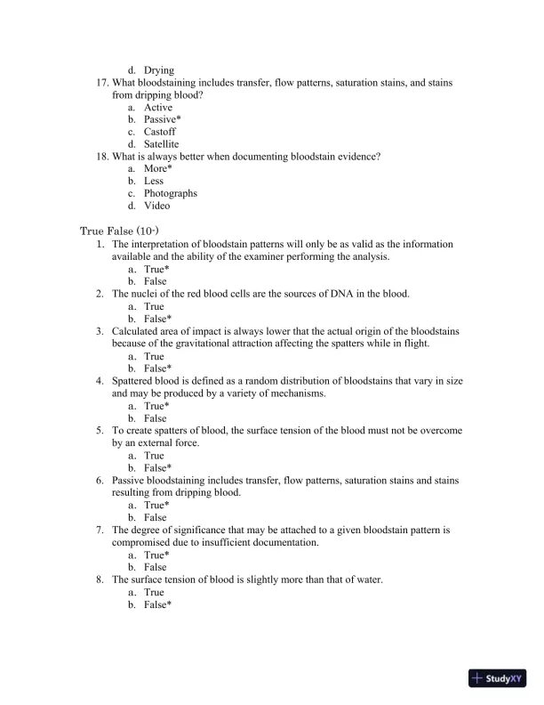Test Bank For Forensic Science, 4th Edition - Page 20 preview image