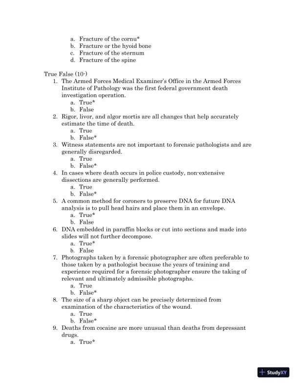 Test Bank For Forensic Science, 4th Edition - Page 27 preview image