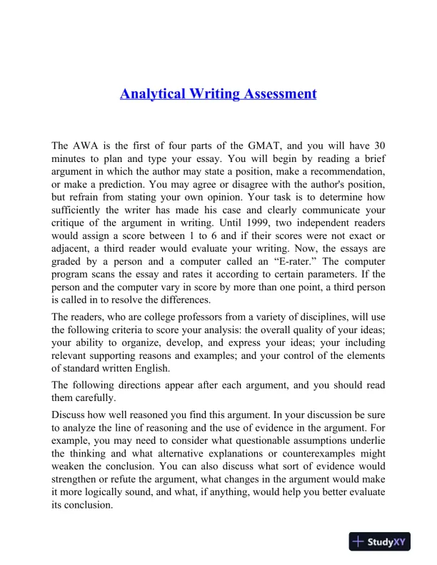 GMAT Analytical Writing: Solutions to the Real Argument Topics (2021) - Page 11 preview image