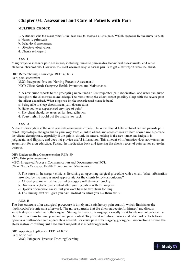 Test Bank for Medical-Surgical Nursing: Concepts for Interprofessional Collaborative Care, 9th Edition (Chapters 1-74) - Page 23 preview image