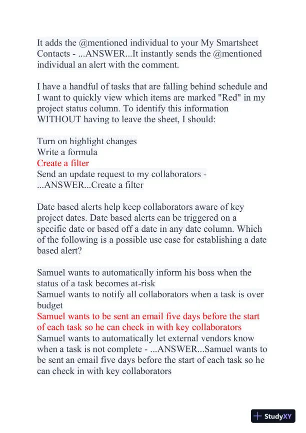2024 Excel Crash Certification Exam With Answers (150 Solved Questions) - Page 6 preview image