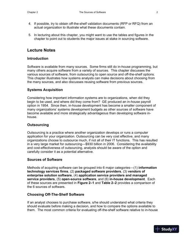 Solution Manual for Essentials of System Analysis and Design, 4th Edition - Page 20 preview image