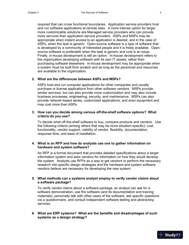 Solution Manual for Essentials of System Analysis and Design, 4th Edition - Page 22 preview image