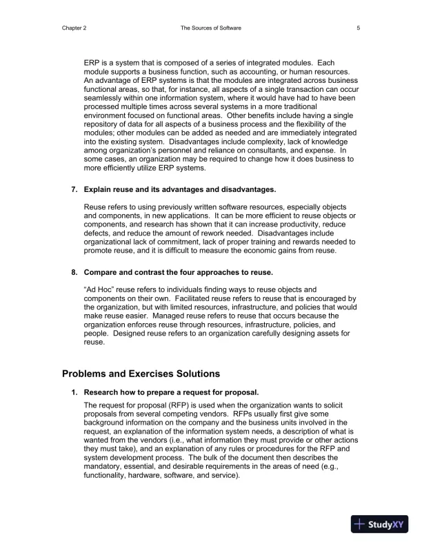 Solution Manual for Essentials of System Analysis and Design, 4th Edition - Page 23 preview image