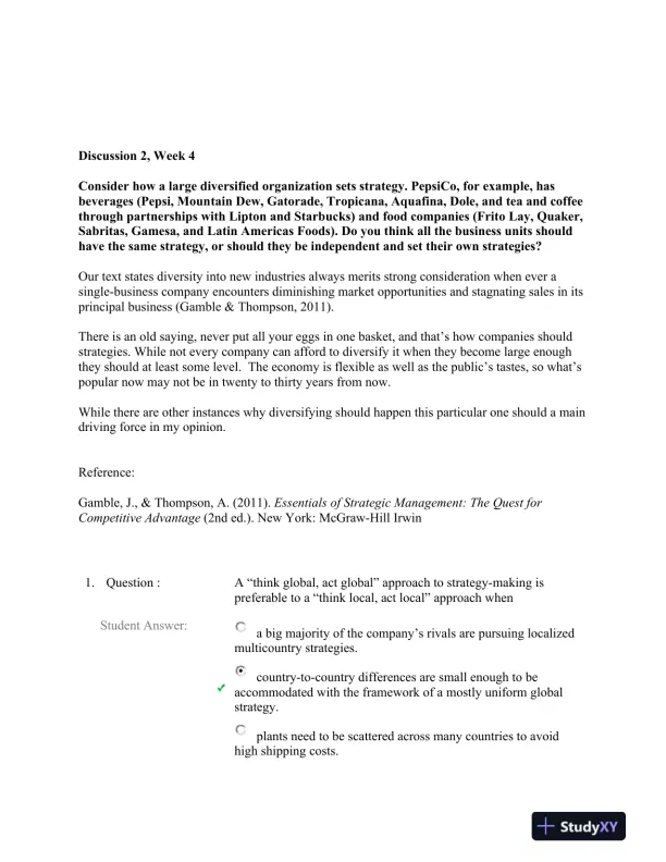 Strategic Management: Analyzing Global Expansion and Diversification Approaches - Page 3 preview image