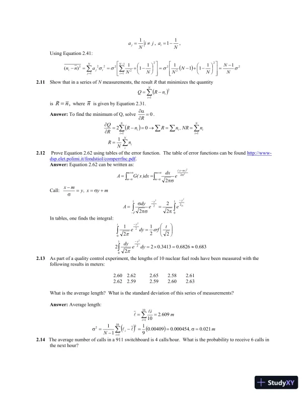Solution Manual for Measurement and Detection of Radiation, 3rd Edition - Page 7 preview image